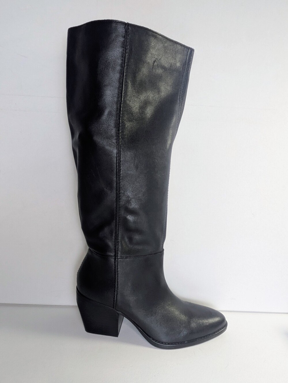 Naturalizer Fae Knee High Boots Black soft Leather Women's 9 M Wide Calf EUC